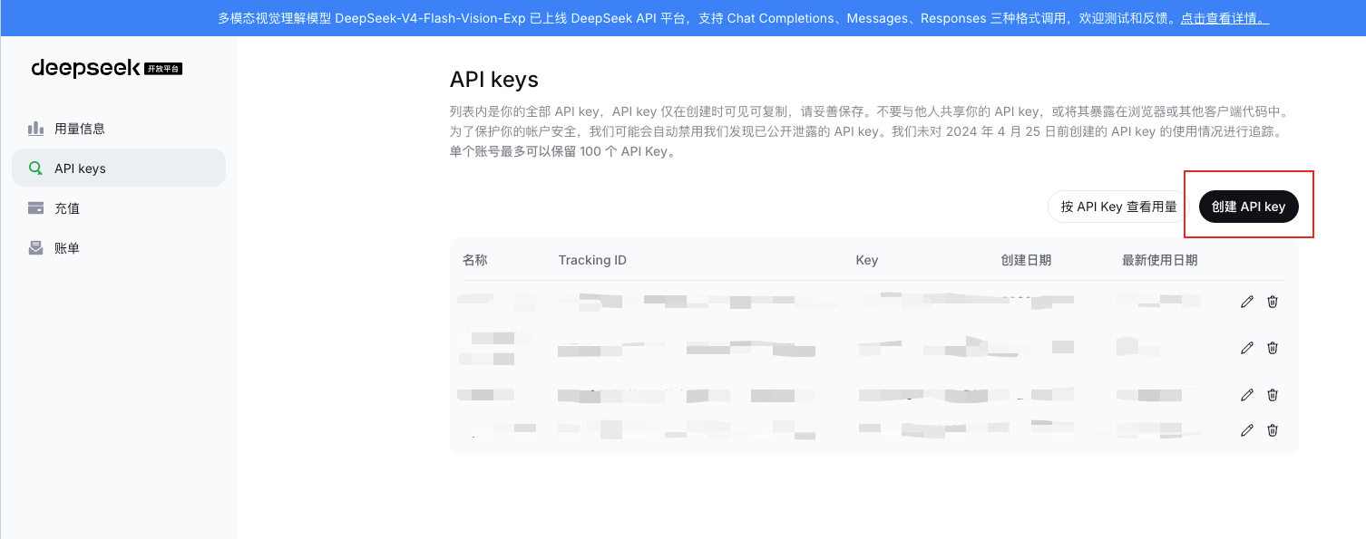 DeepSeek API Keys